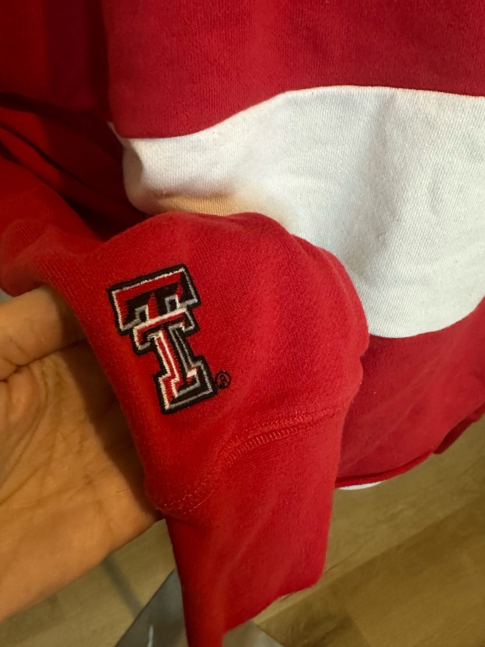 47 Brand Texas Tech Red Half-Zip and Embroidered Vintage Sweatshirt - Picture 3 of 4